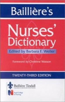 Paperback Bailliere's Nurses' Dictionary Book