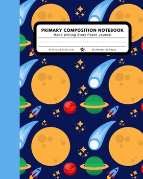 Paperback Primary Composition Notebook Hand Writing Story Paper Journal: 9 Double Lines with Dotted Middle Line Pre-K-2 School Exercise Book - 120 Story Pages - Book