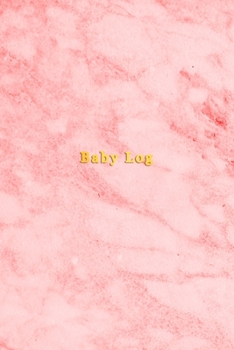 Baby Log: Newborn daily health tracking logbook | Breastfeeding Journal, activity tracker and sleep routine diary for parents or childminders | Cute red orange marble cover