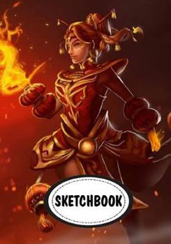 Paperback Sketchbook: Dota 2 Lina: 110 Pages of 7" x 10" Blank Paper for Drawing (Sketchbooks) Book