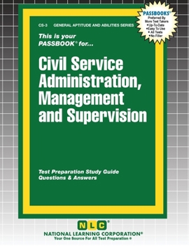 Paperback Civil Service Administration, Management & Supervision Book