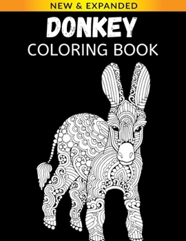 Paperback Donkey Coloring Book: Stress Relieving Cow Designs Book