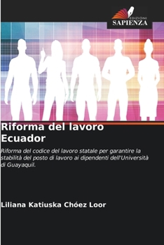 Paperback Riforma del lavoro Ecuador [Italian] Book