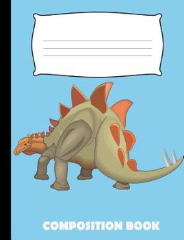 Paperback Composition Book: Dinosaur Composition Notebook Wide Ruled Book
