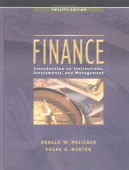 Hardcover Finance: Introduction to Institutions, Investments, and Management Book