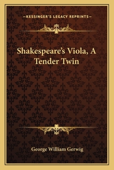 Paperback Shakespeare's Viola, A Tender Twin Book