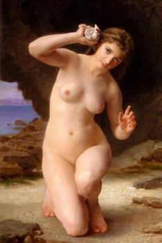 "Woman with Shell" by William-Adolphe Bouguereau - 1885: Journal (Blank / Lined)