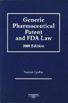 Paperback Generic Pharmaceutical Patent and FDA Law Book