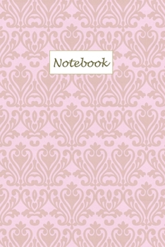 Paperback Notebook: Blank Lined with Pink and Purple Vintage Design Book