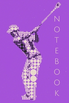 Paperback Golf Purple Pixel Notebook: Notepad Journal: College Ruled 6 x 9 in, 120 lined page notebook for work school college (kids, girls, boys, children) Book