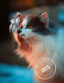 Paperback For the love of cats - Cuteness overload - Trendy Design Journal - 8.5" x 11" Lined Blank 112 Page Notebook Book