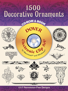 Paperback 1500 Decorative Ornaments CD-ROM and Book [With CDROM] Book