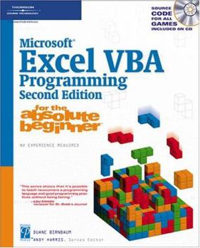 Paperback Microsoft Excel VBA Programming for the Absolute Beginner [With CD-ROM] Book