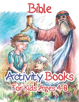 Paperback Bible Activity Books For Kids Ages 4-8: A Fun Kids Workbook Game For Number by Coloring Activity Book