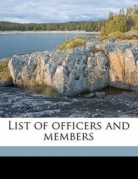Paperback List of Officers and Members Volume 1905-1908 Book