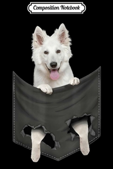 Composition Notebook: German Shepherd White Pocket Mid  Journal/Notebook Blank Lined Ruled 6x9 100 Pages