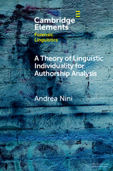 Paperback A Theory of Linguistic Individuality for Authorship Analysis Book