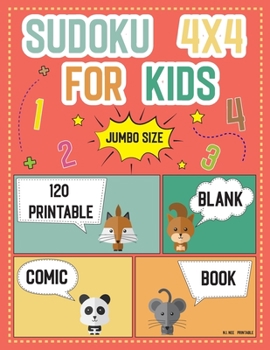 Sudoku 4x4 For Kids Jumbo size 120... book by N.I. Nee Printable