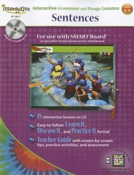 Paperback Interactive Grammar and Usage Lessons: Sentences, Grades 6-9 [With CDROM] Book