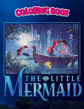 Paperback Coloring Book: The Little Mermaid Ariel Eric Grotto Portrait, Children Coloring Book, 100 Pages to Color Book