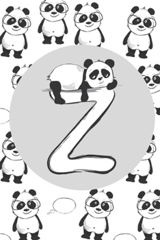 Paperback Z: Initial Z Monogram Notebook Journal Gift Cute Panda character design Book