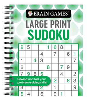 Spiral-bound Brain Games - Large Print Sudoku (Swirls) [Large Print] Book