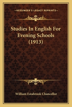 Paperback Studies In English For Evening Schools (1913) Book