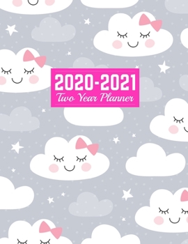 2020-2021 Two Year Planner: Cute Calendar Year Vision Planner (January 2020 - December 2021) - Monthly and Weekly Schedule Organizer and Journal Art Cover 00023187