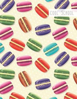 Paperback Cool School: Large College Ruled Notebook for Homework School or Work Colorful Macarons Book