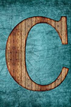 Monogrammed Notebook - C : Initial C College Ruled Journal - Vintage Steampunk Tall Ship Design (6 X9 Notebook Lined A5 150 Pages)