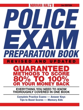 Paperback Norman Hall's Police Exam Preparation Book