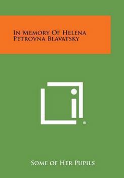 Paperback In Memory of Helena Petrovna Blavatsky Book