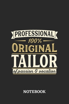 Professional Original Tailor Notebook of Passion and Vocation: 6x9 inches - 110 dotgrid pages • Perfect Office Job Utility • Gift, Present Idea
