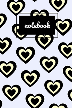 Paperback Cream & black heart lilac notebook: novelty notebook 6"x9" Book