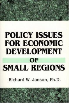 Paperback Policy Issues For Economic Development of Small Regions Book
