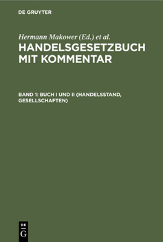 Hardcover Buch I Und II (Handelsstand, Gesellschaften) [German] Book