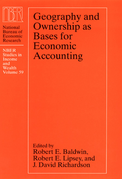 Hardcover Geography and Ownership as Bases for Economic Accounting: Volume 59 Book