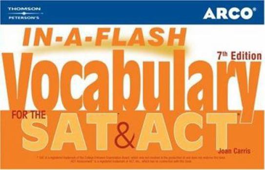 Paperback Arco In-A-Flash Vocabulary for the SAT & ACT Book