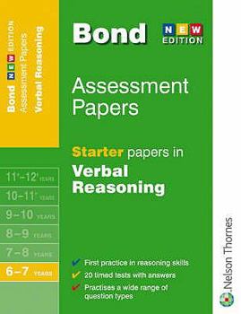 Paperback Bond Assessment Papers: Starter Papers in Verbal Reasoning 6-7 Years Book