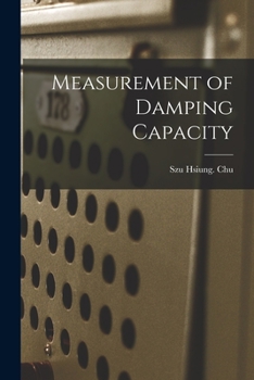 Paperback Measurement of Damping Capacity Book