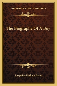 Paperback The Biography Of A Boy Book