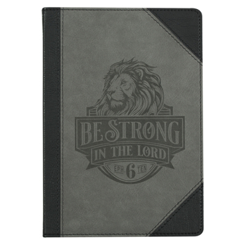 Imitation Leather Journal Classic Lion Be Strong in the Lord Eph. 6:10 Book