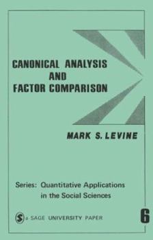 Paperback Canonical Analysis and Factor Comparison Book