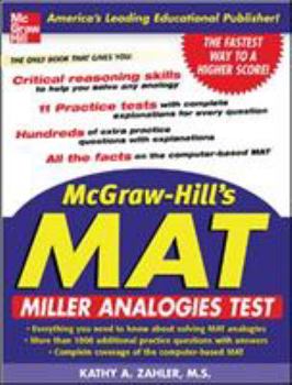 Paperback McGraw-Hill's MAT: Miller Analogies Test Book