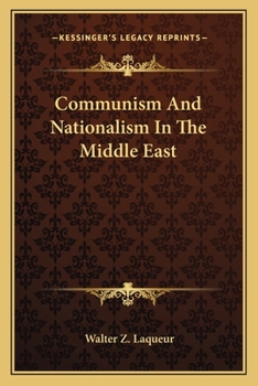Communism and Nationalism in the Middle East