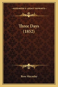 Paperback Three Days (1852) Book