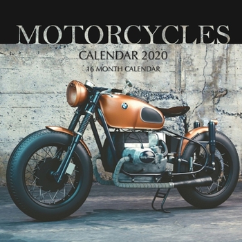 Paperback Motorcycles Calendar 2020: 16 Month Calendar Book