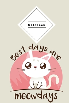 Paperback Notebook: Cute Cat looking for owner - Enjoy your 6x9" dot grid 120 sheets notepad - Perfect for school, travel, journal Book