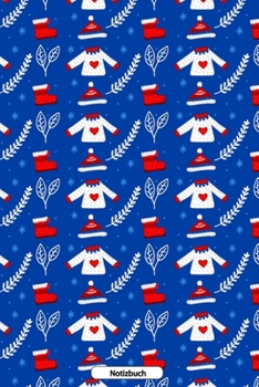 Notizbuch: Winter Weihnachtsmuster 110 Seiten  Notizbuch liniertes Papier | ohne Rand | glänzendes Softcover | Rezeptebuch, Schreibheft, Geschenkidee (German Edition)