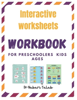 Paperback Interactive worksheets workbook for Preschoolers Kids Ages: and handwritng pages, and blank pages for any activity Book
